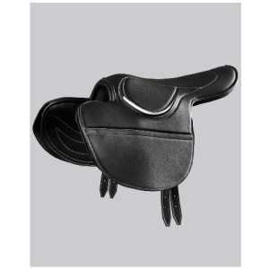 Leather half tree racing saddle