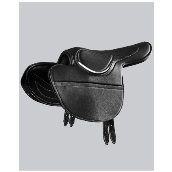 Leather half tree racing saddle